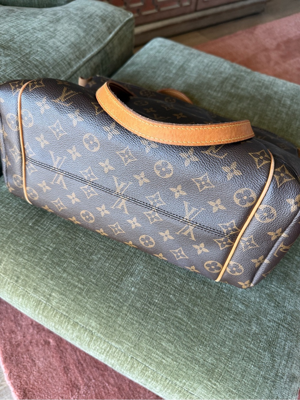 Louis Vuitton Monogram Canvas Brown Tote with Vachetta Leather - Picture 5 of 8